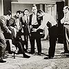 Humphrey Bogart, Rod Steiger, Val Avery, Herbie Faye, Carlos Montalbán, and Nehemiah Persoff in The Harder They Fall (1956)