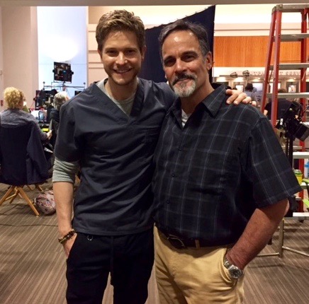 Matt Czuchry and Deke Anderson set of The Resident