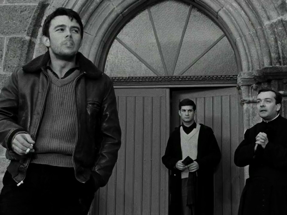 Gérard Blain, Jean-Claude Brialy, and Claude Cerval in Le Beau Serge (1958)