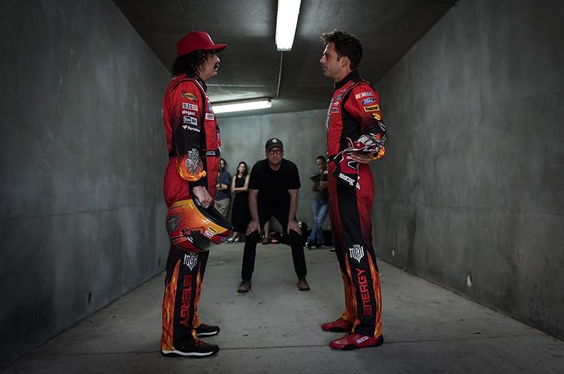 Steven Soderbergh, Seth MacFarlane, and Sebastian Stan in Logan Lucky (2017)