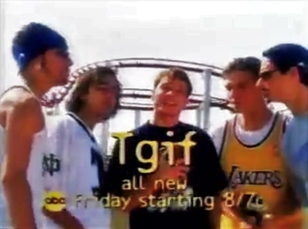 Nick Carter, Howie Dorough, Brian Littrell, A.J. McLean, Kevin Scott Richardson, and Backstreet Boys in ABC TGIF (1989)