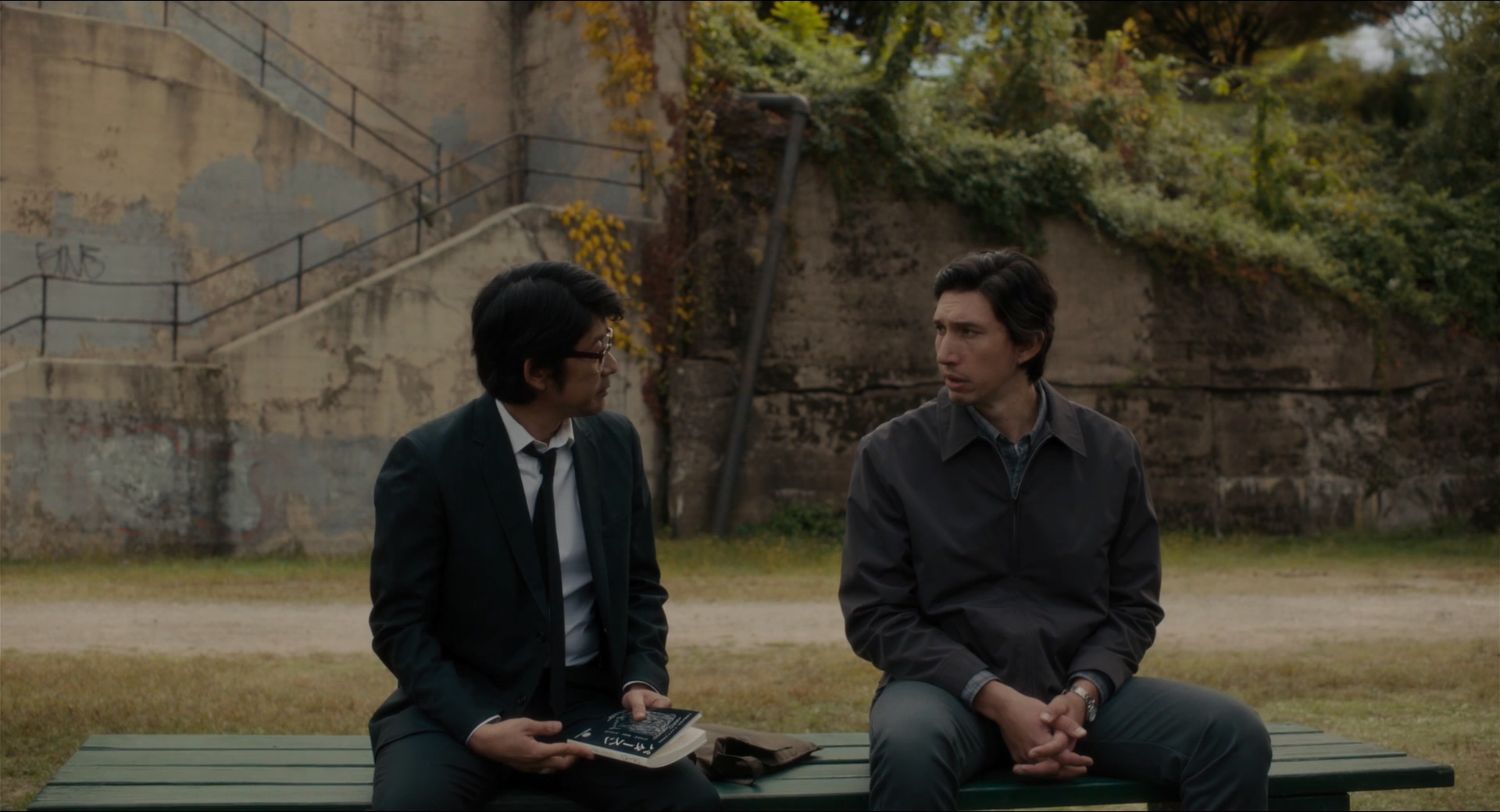 Masatoshi Nagase and Adam Driver in Paterson (2016)