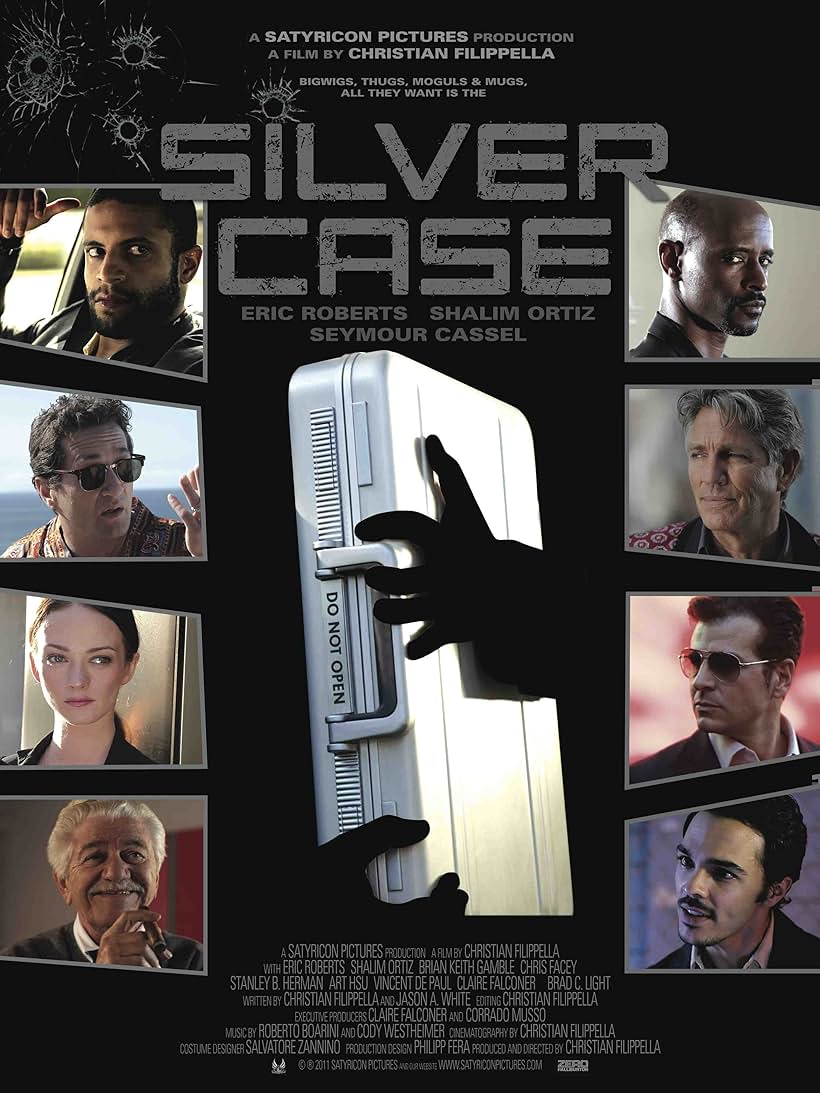 Still of Brian Keith Gamble, Chris Facey, Eric Roberts, Brad Light, Claire Falconer, Vincent De Paul, Seymour Cassel and Shalim Ortiz in Silver Case.