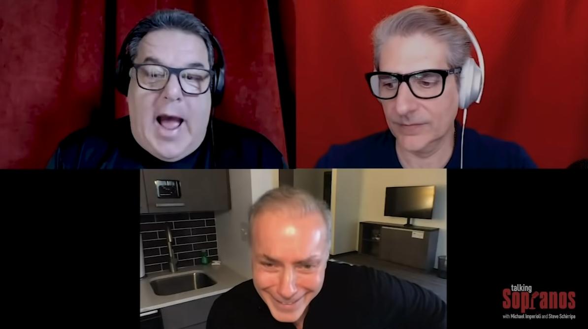 Al Sapienza, Michael Imperioli, and Steve Schirripa in Talking Sopranos (2020)