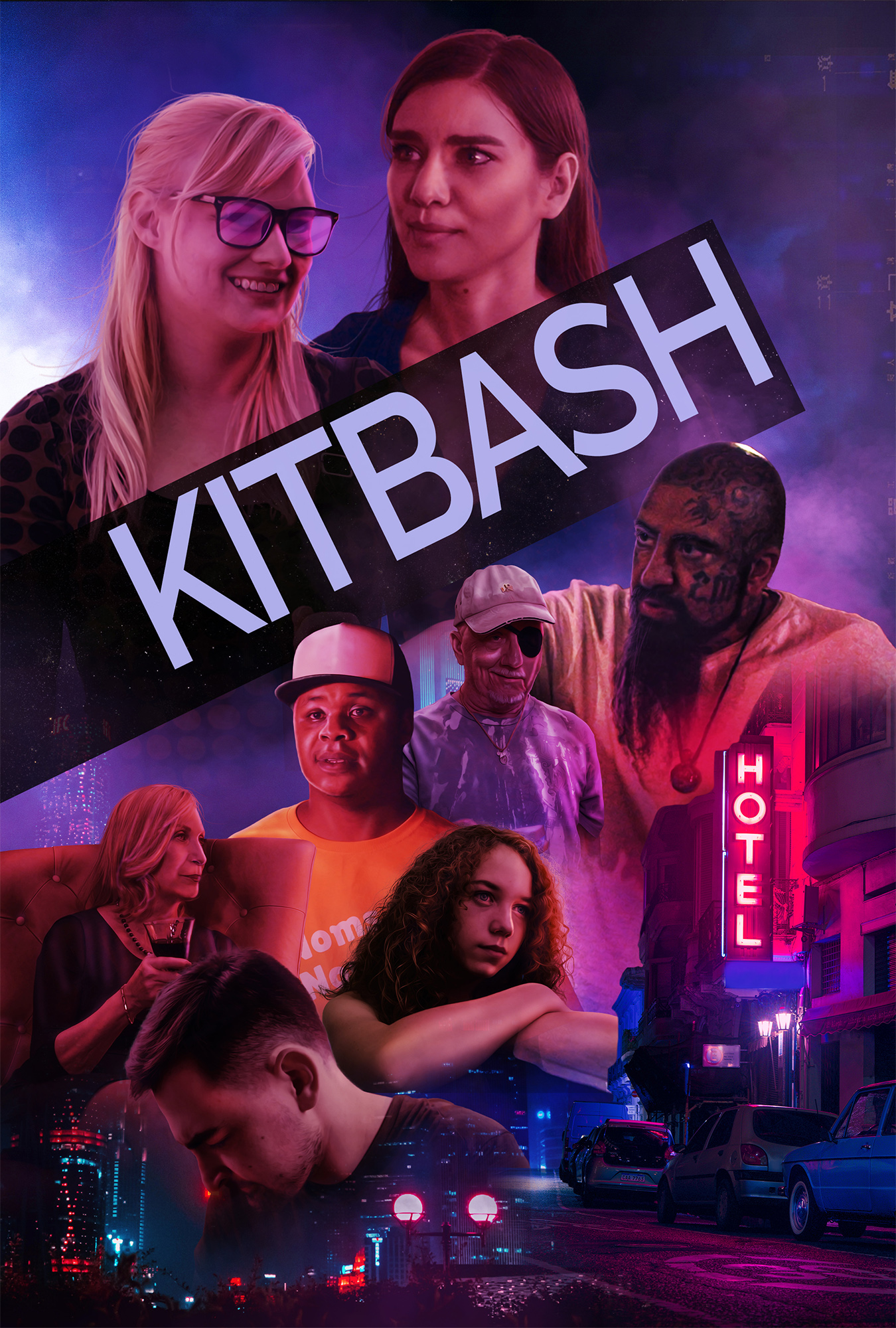 Bennett D. Burke, Jazz Harvey, Jerick Pratt, Alicia Castillo, Elizabeth von Isser, Michael Ochotorena, and Paula R. Crandall in Kitbash (2022)