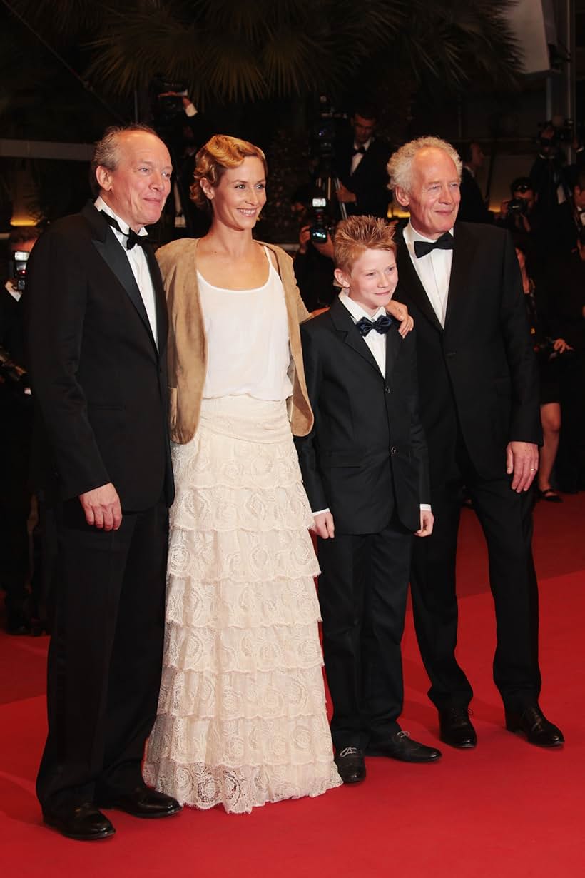 Jean-Pierre Dardenne, Luc Dardenne, Cécile de France, and Thomas Doret at an event for The Kid with a Bike (2011)