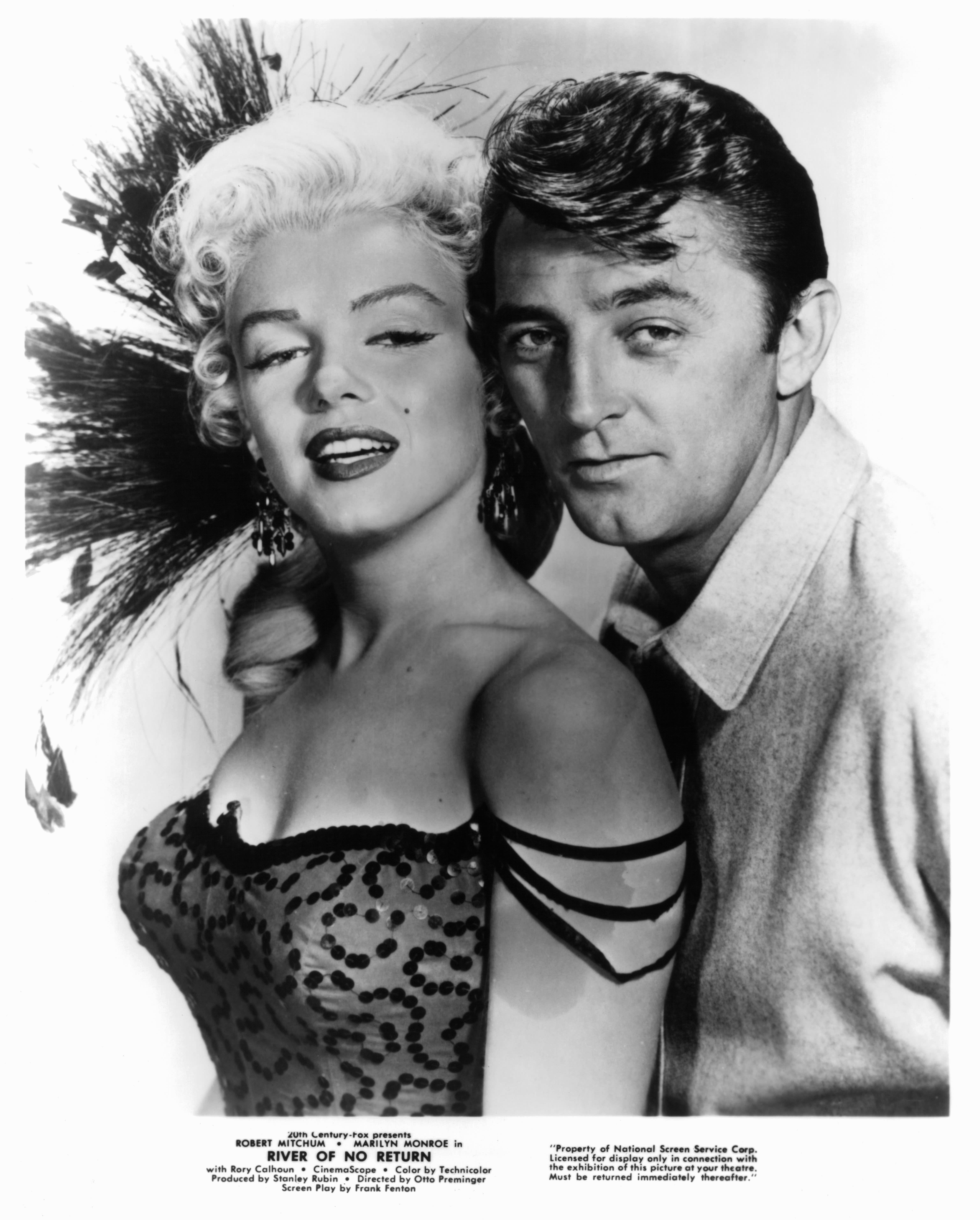 Robert Mitchum and Marilyn Monroe in River of No Return (1954)