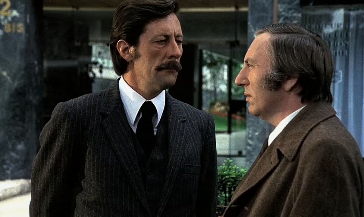 Paul Le Person and Jean Rochefort in The Tall Blond Man with One Black Shoe (1972)