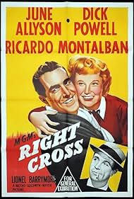 June Allyson, Ricardo Montalban, and Dick Powell in Right Cross (1950)