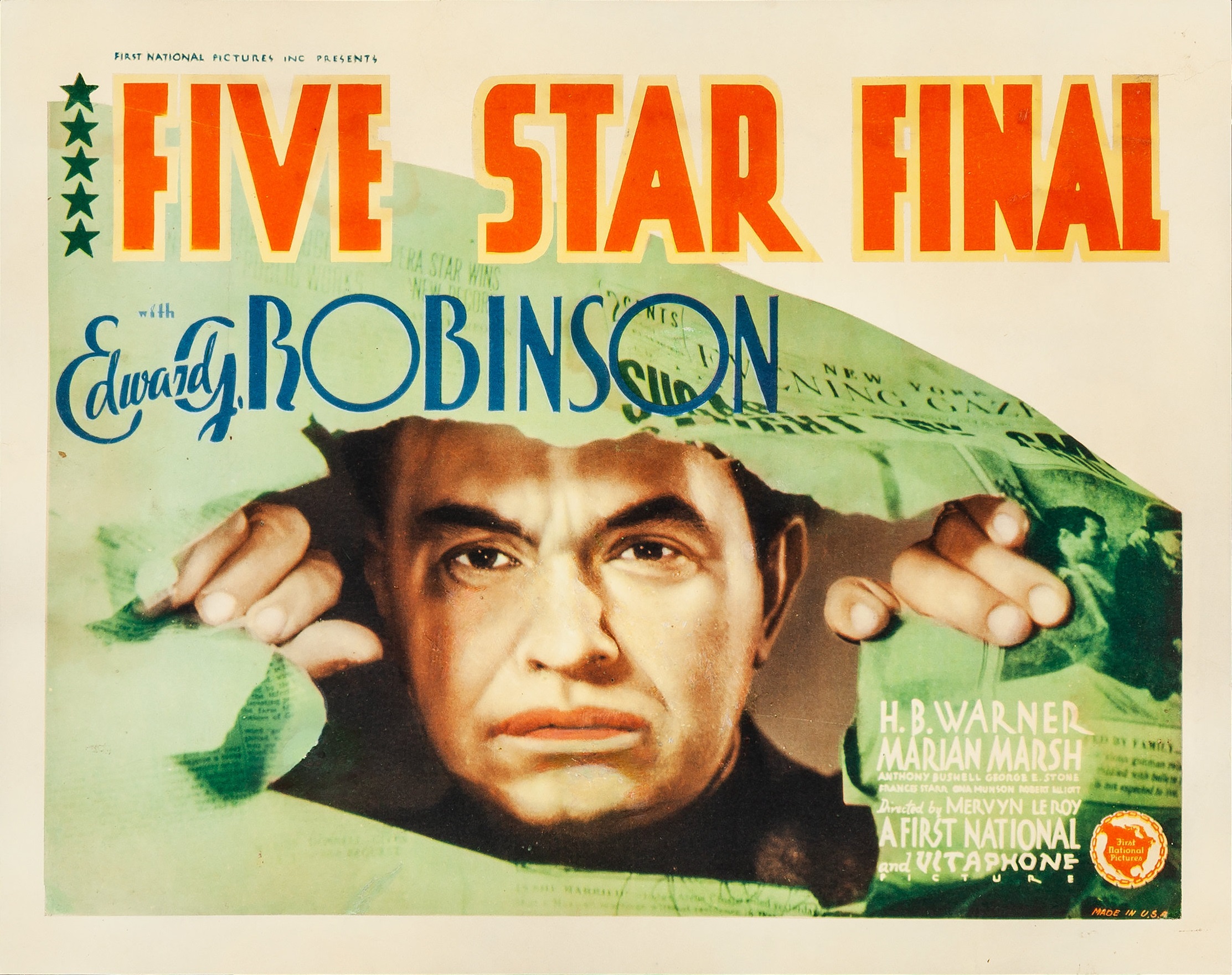 Edward G. Robinson in Five Star Final (1931)