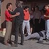 Sam Elliott, Patrick Swayze, Kathleen Wilhoite, Jeff Healey, Travis McKenna, and Kurt James Stefka in Road House (1989)