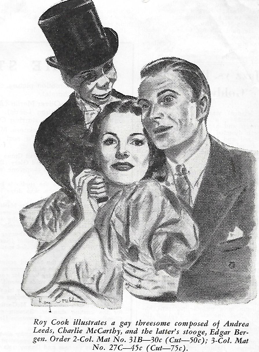 Edgar Bergen, Andrea Leeds, and Charlie McCarthy in The Goldwyn Follies (1938)