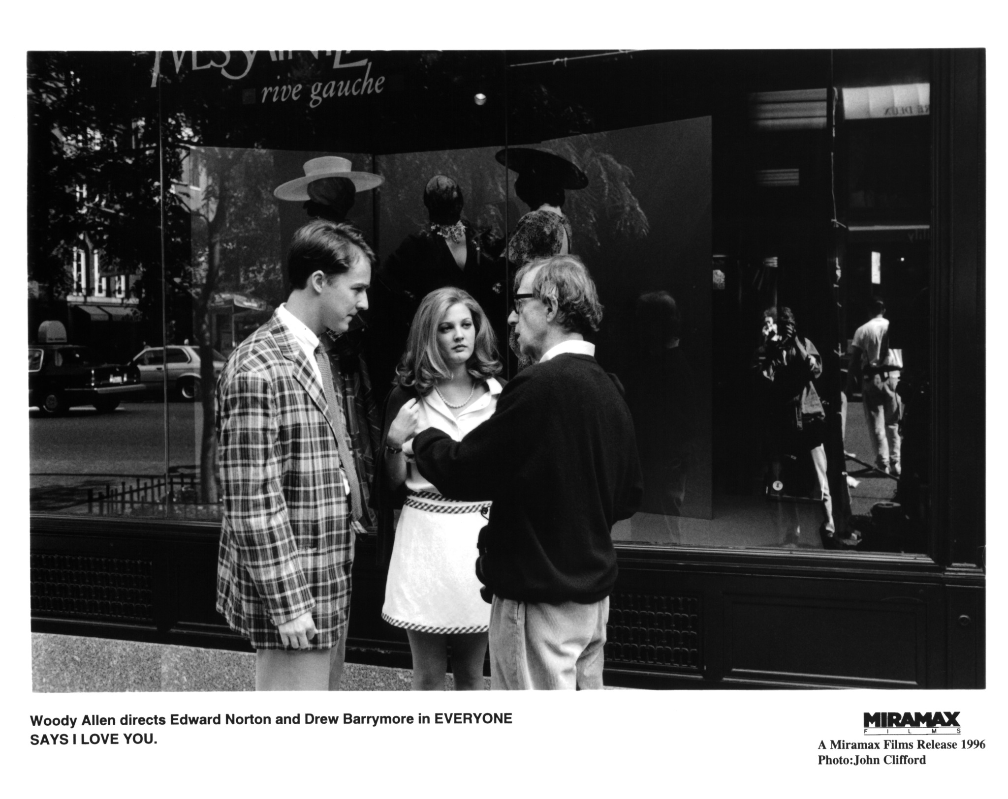 Woody Allen, Drew Barrymore, and Edward Norton in Everyone Says I Love You (1996)