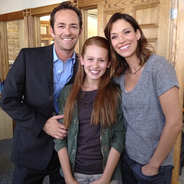 Luke Perry, Brooke Langton, and Ariana Bagley in K-9 Adventures: Legend of the Lost Gold (2014)