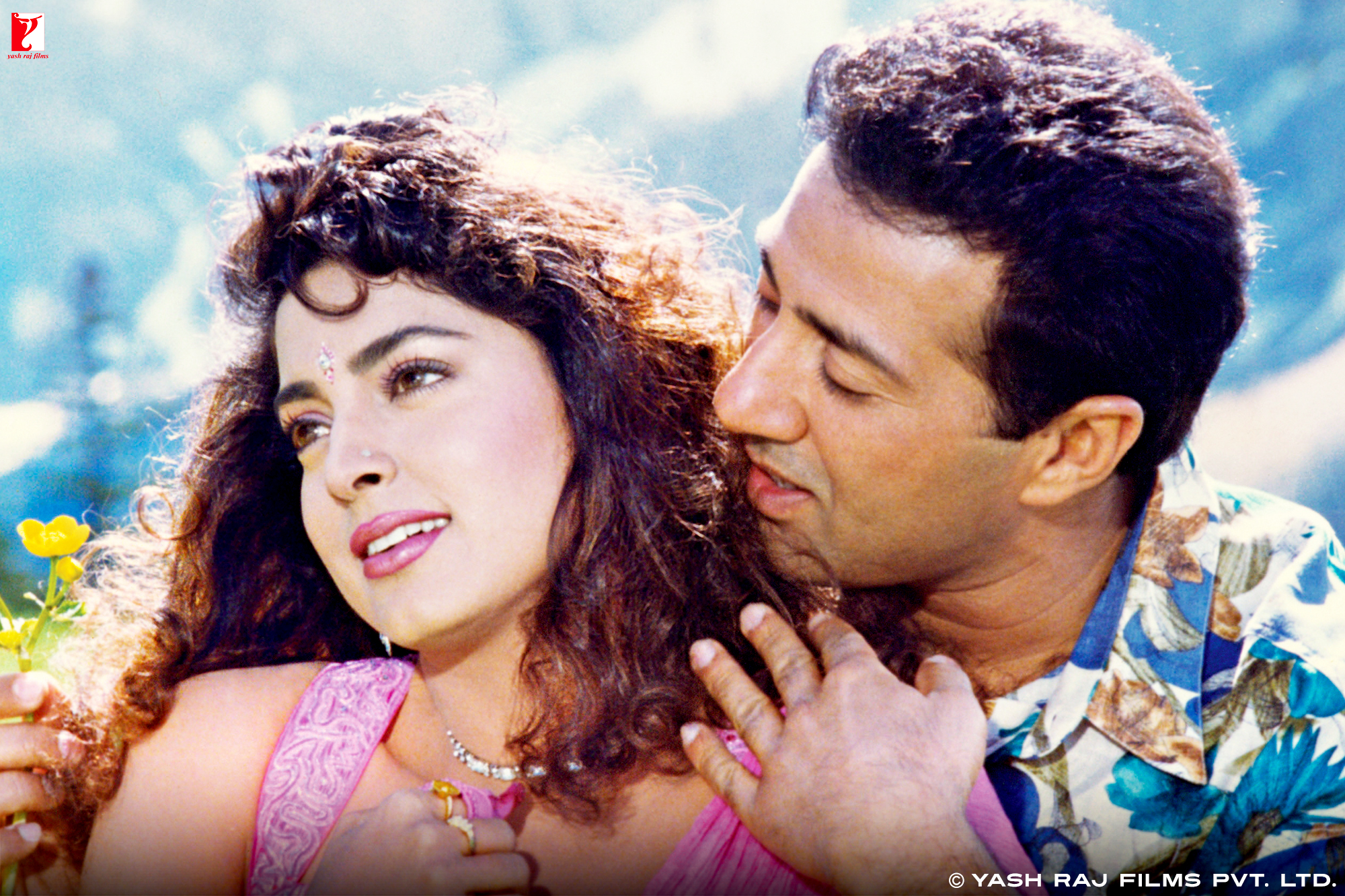 Juhi Chawla and Sunny Deol in Darr (1993)