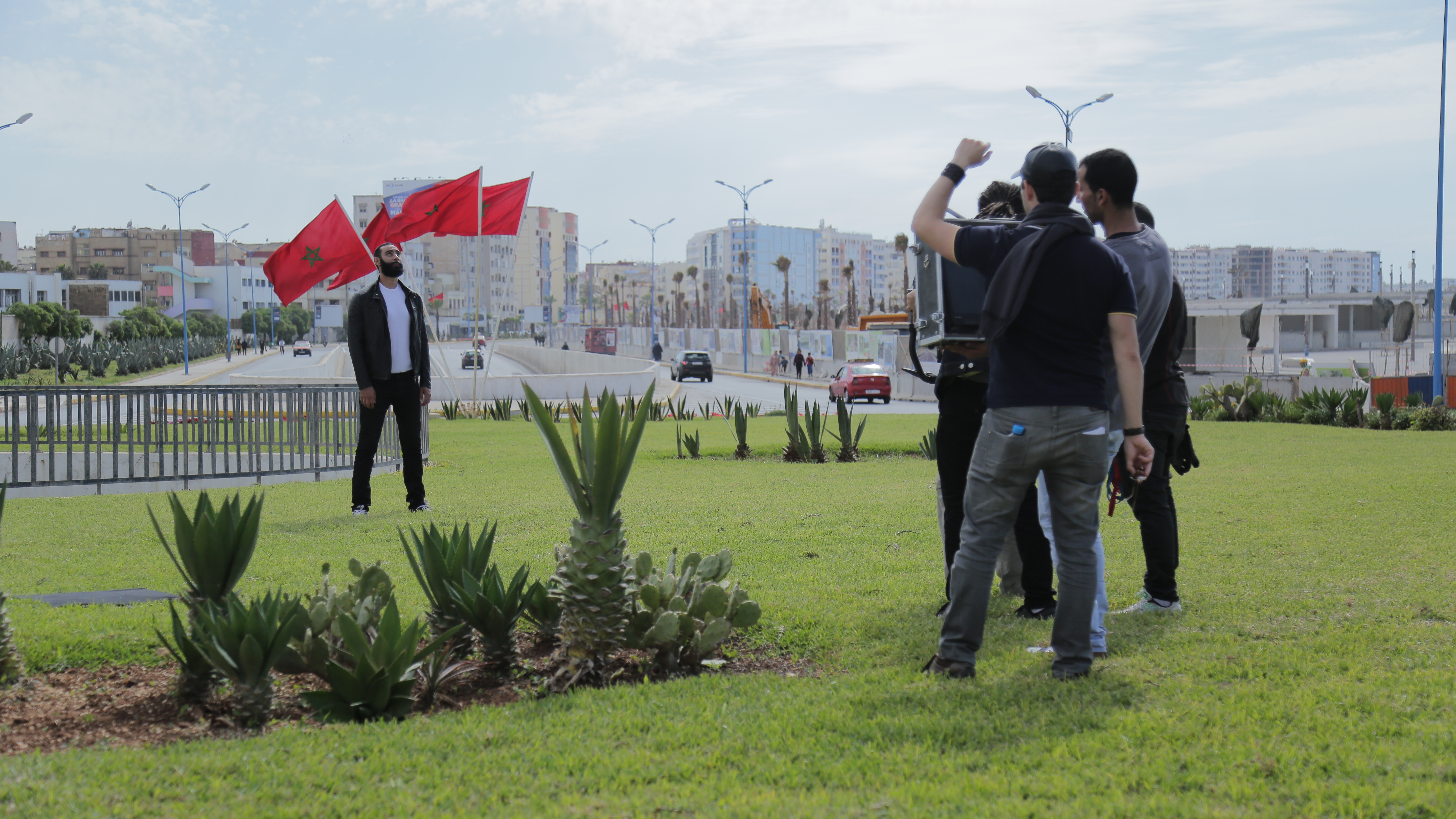 French rapper La Fouine in Casablanca, Morocco for a scene of Night Walk