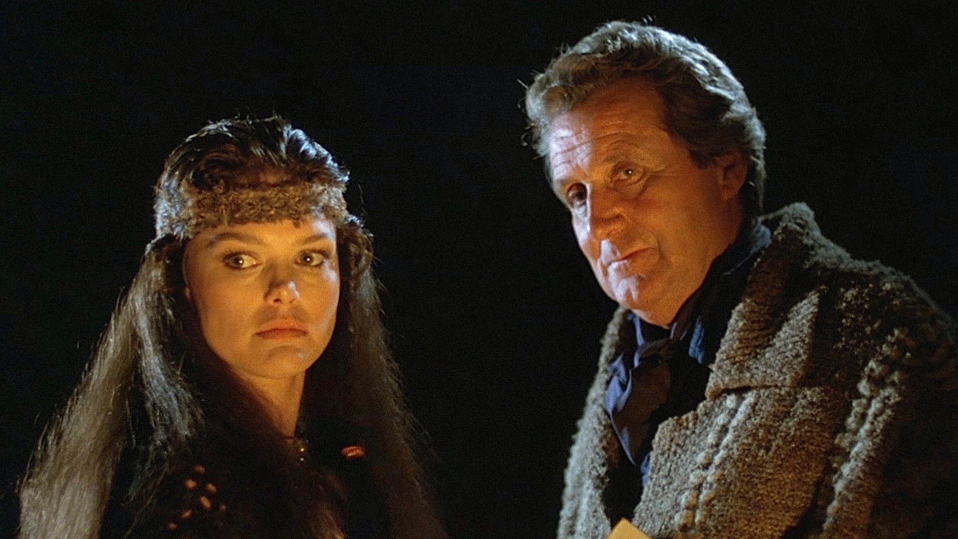 Patrick Macnee and Elisabeth Brooks in The Howling (1981)