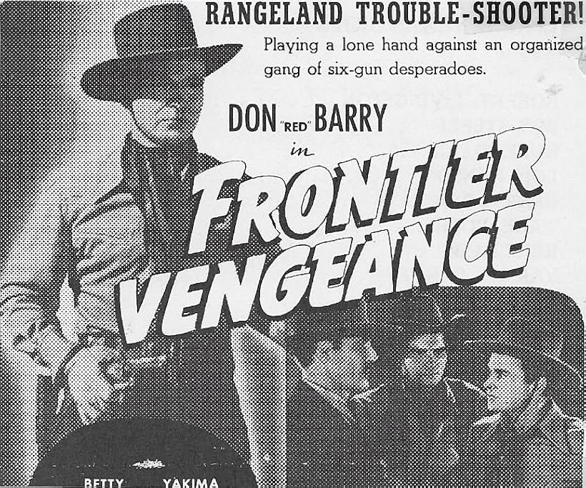 Don 'Red' Barry, Yakima Canutt, and Kenneth MacDonald in Frontier Vengeance (1940)