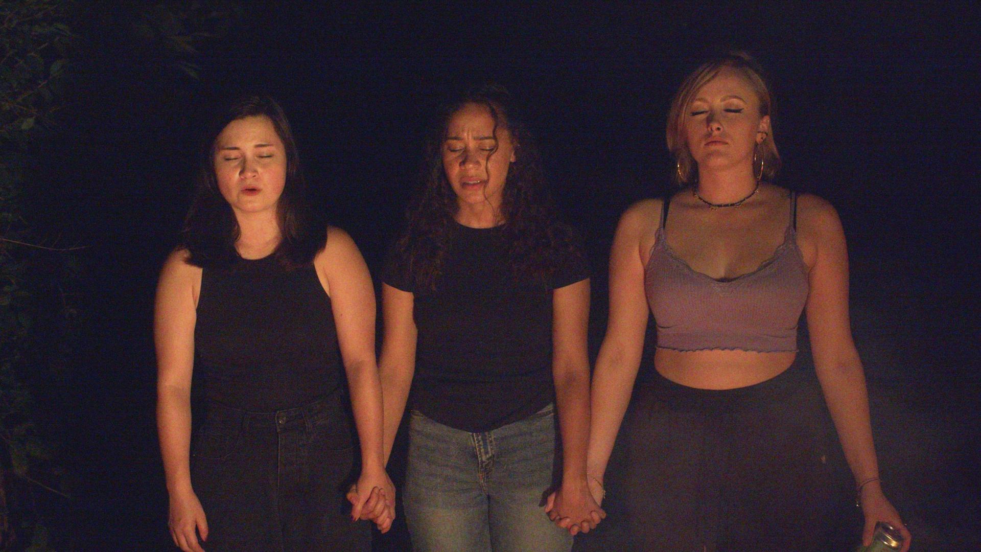 Sierra Renfro, Jasmine Williams, and Alexa Maris in Hunting for the Hag (2023)