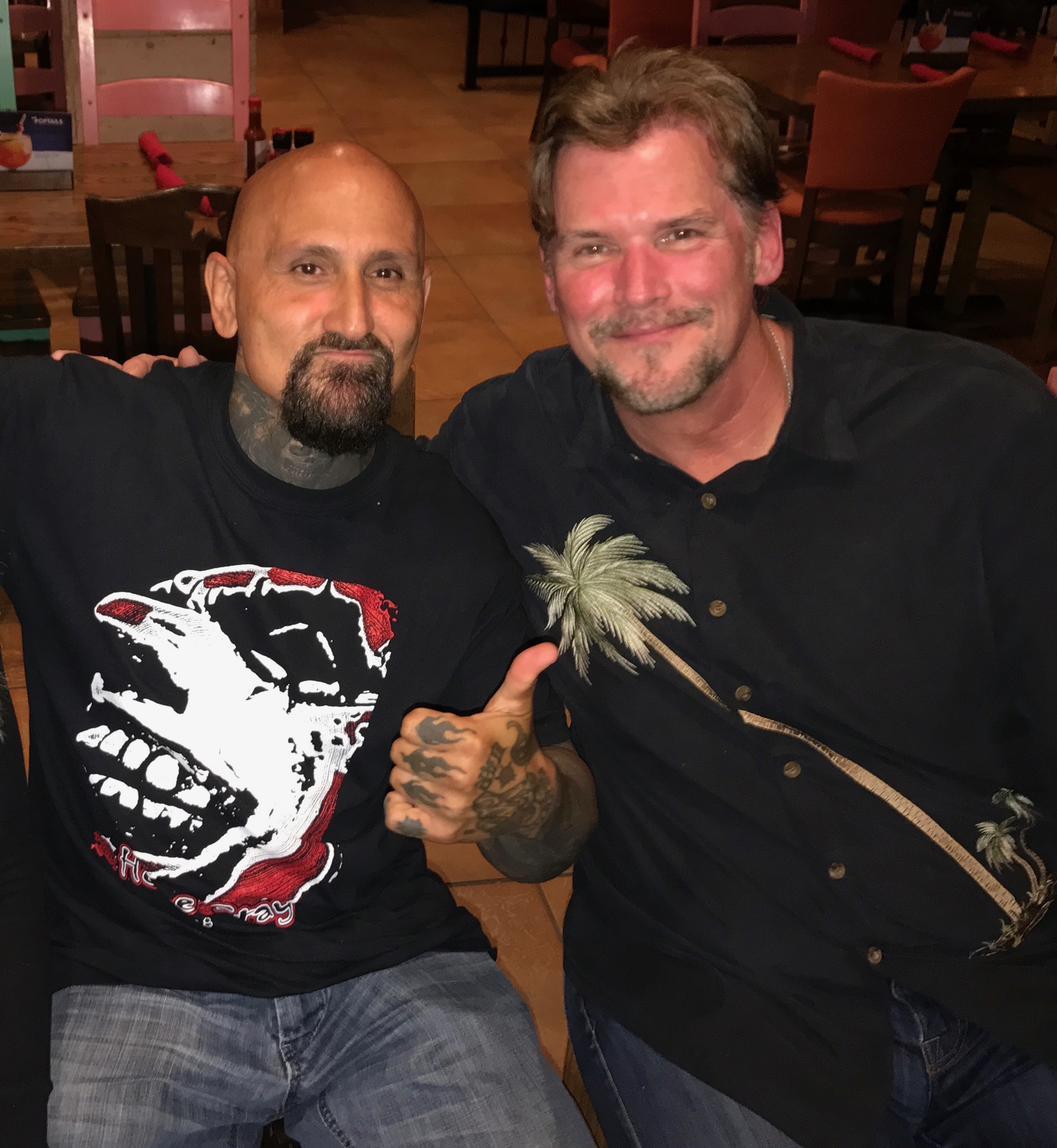 Robert LaSardo with Scott King during filming of Home Stay.