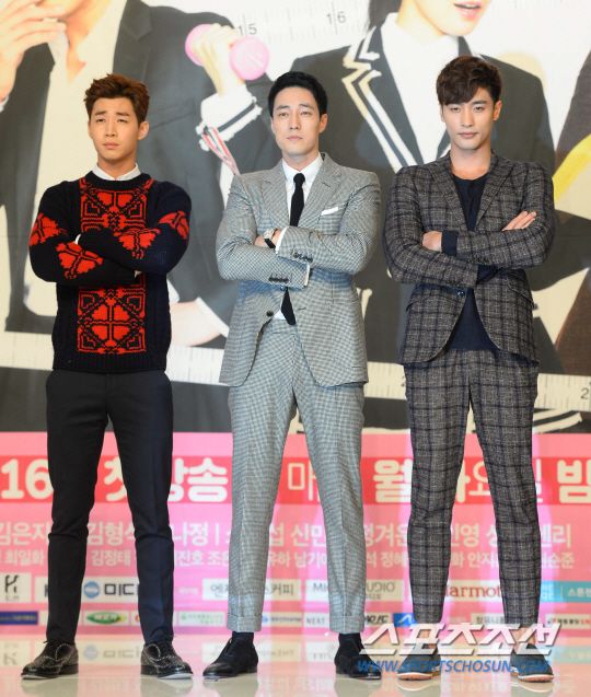 So Ji-seob, Sung Hoon, and Henry Lau at an event for Oh My Venus (2015)