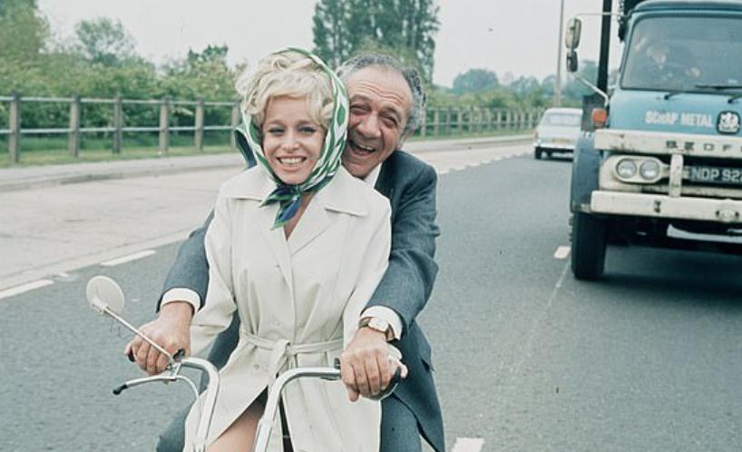 Sidney James and Barbara Windsor in Carry on Girls (1973)