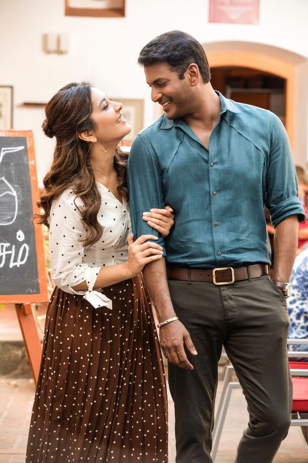 Vishal and Raashi Khanna in Ayogya (2019)