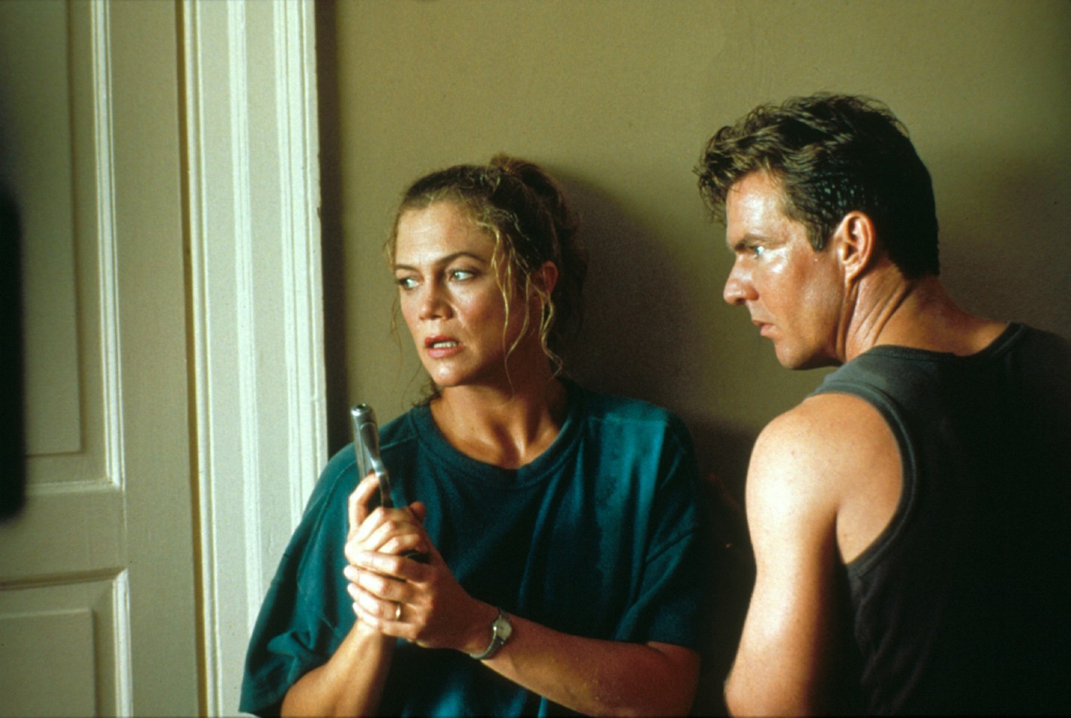 Dennis Quaid and Kathleen Turner in Undercover Blues (1993)