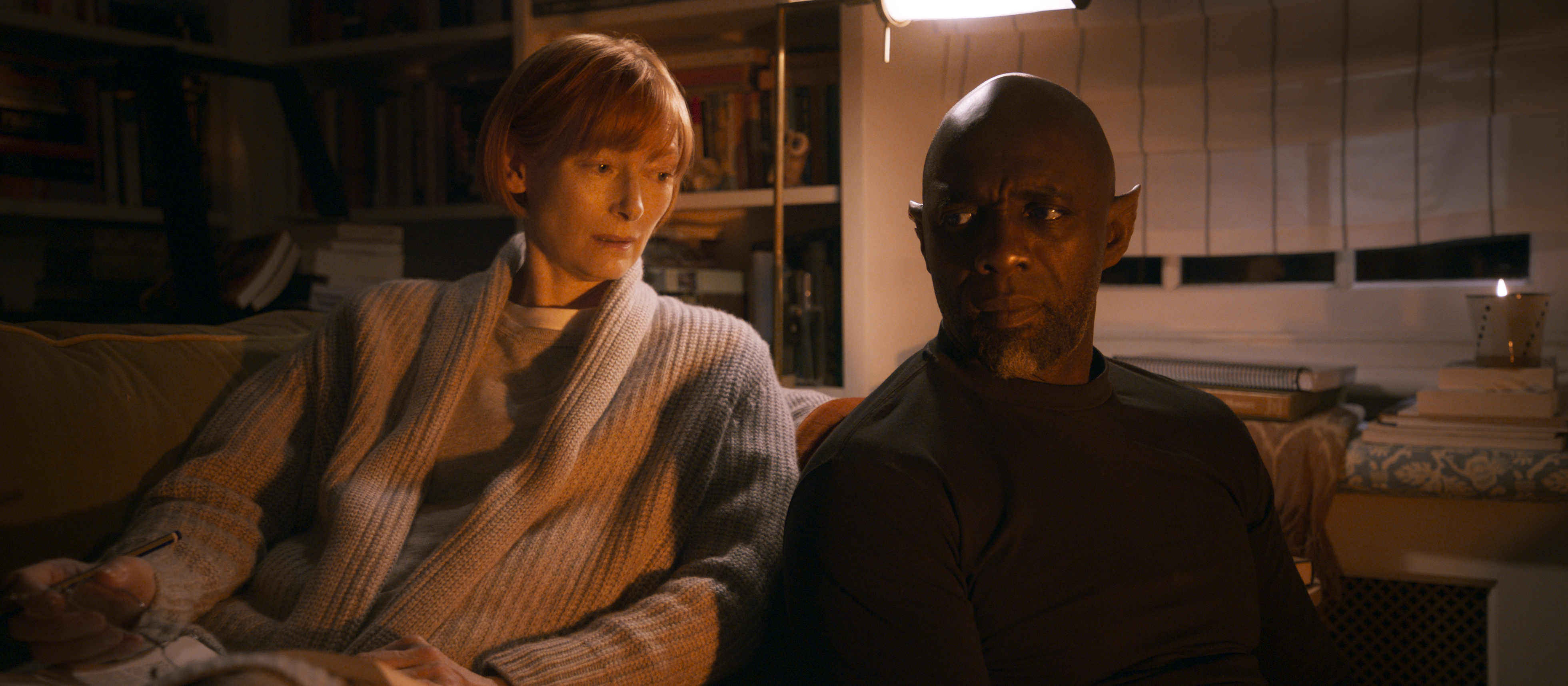 Idris Elba and Tilda Swinton in Three Thousand Years of Longing (2022)