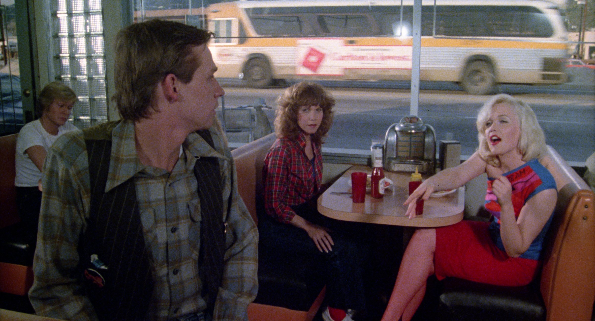 Marcie Barkin, Dennis Christopher, and Linda Kerridge in Fade to Black (1980)