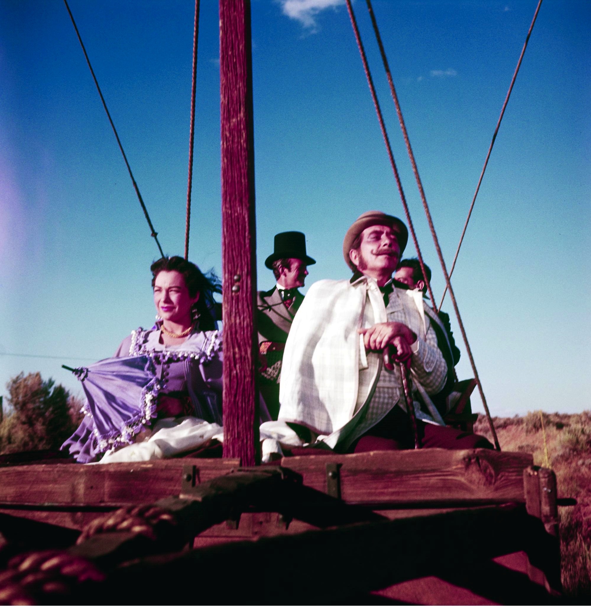 David Niven, Shirley MacLaine, Cantinflas, and Robert Newton in Around the World in 80 Days (1956)