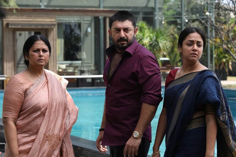 Jayasudha, Jyotika, and Arvind Swamy in Chekka Chivantha Vaanam (2018)