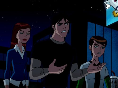 Ashley Johnson, Yuri Lowenthal, and Greg Cipes in Ben 10: Alien Force (2008)