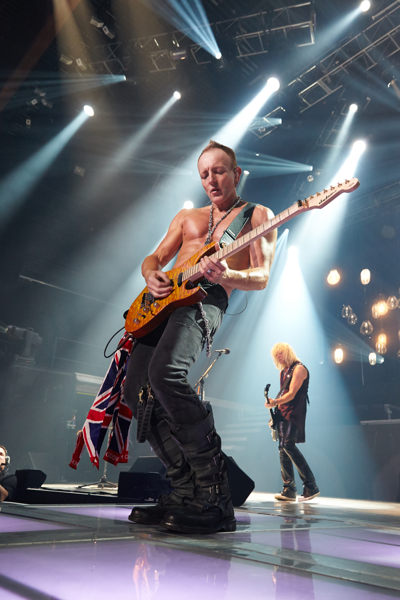 Rick Savage, Phil Collen, and Def Leppard in Def Leppard Viva! Hysteria Concert (2013)