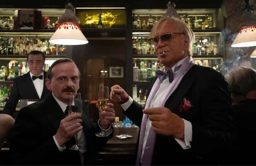 Mickey Rourke and Milan Peschel in The Palace (2023)