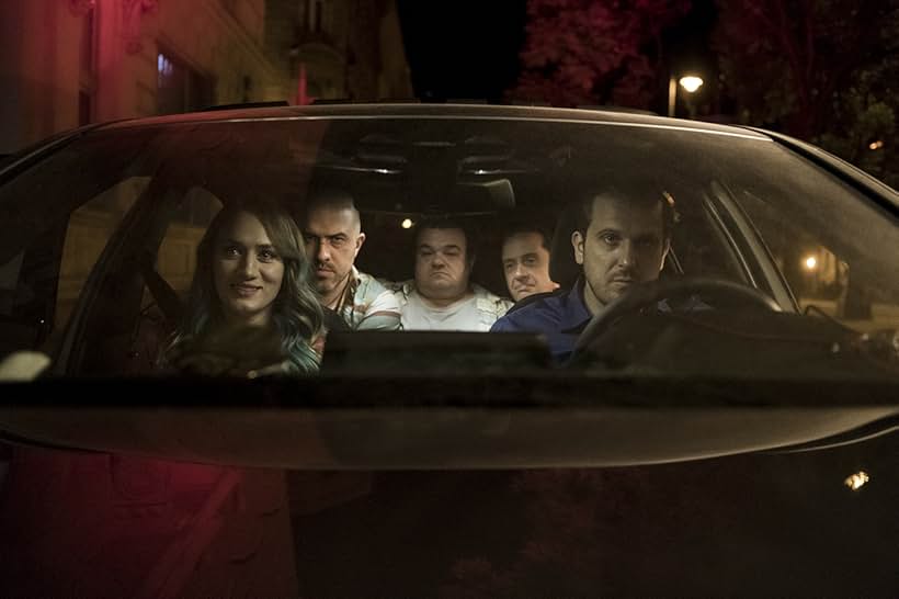 Ferenc Elek, Simon Szabó, Béla Mészáros, Ákos Inotay, and Andrea Petrik in Budapest Heist (2020)