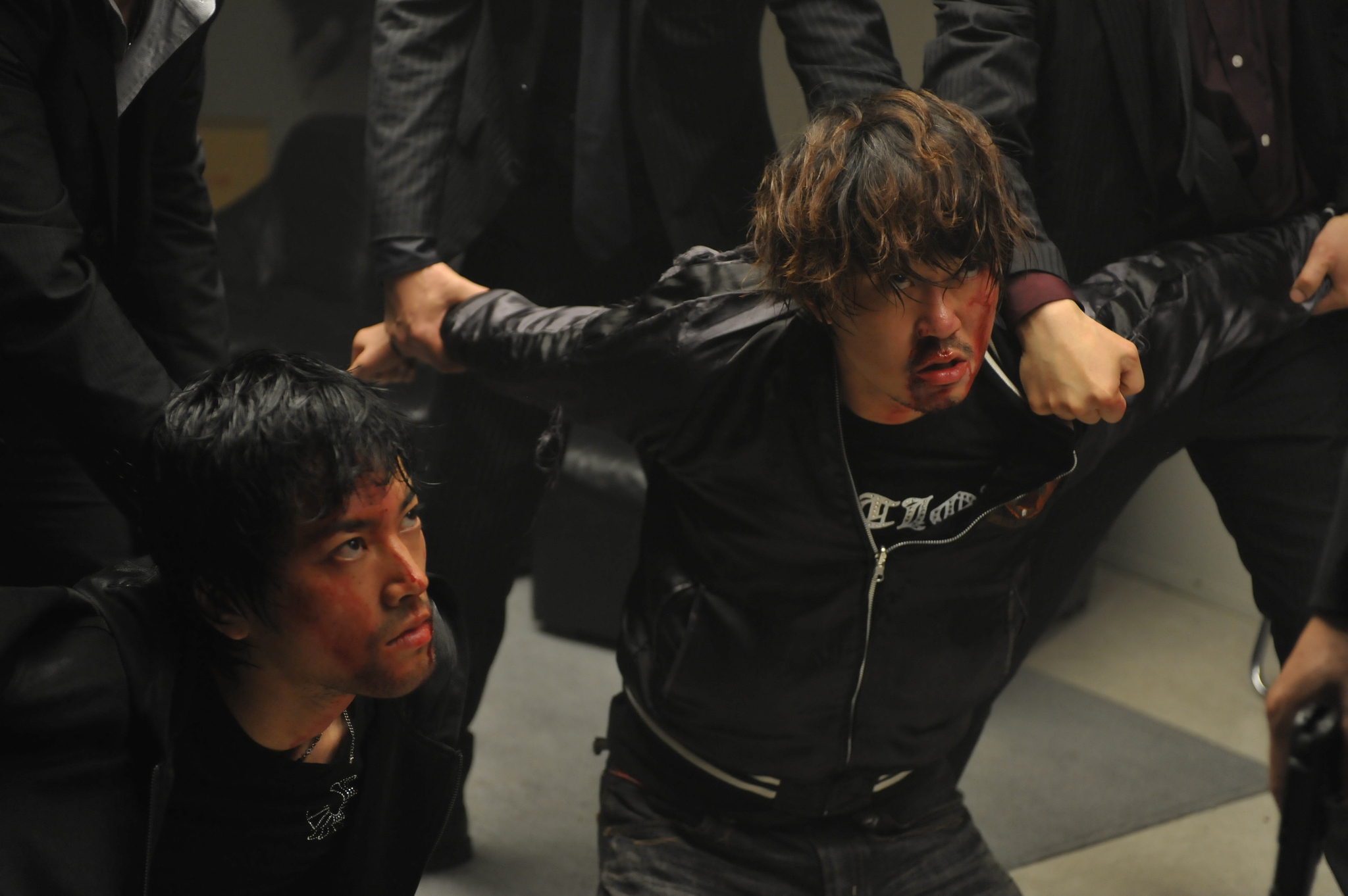 Hirofumi Arai and Kenta Kiritani in Beyond Outrage (2012)