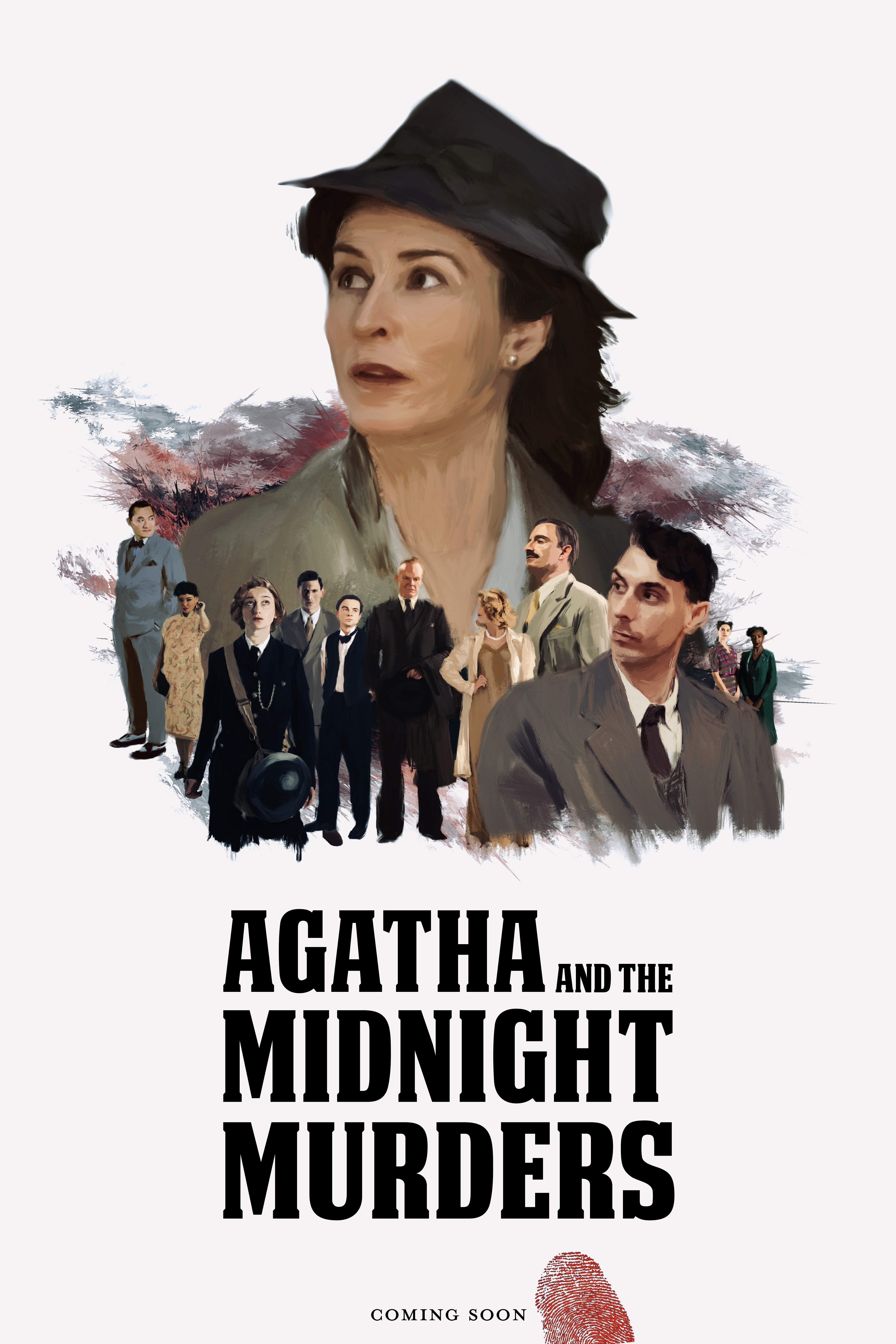 Helen Baxendale, Jacqueline Boatswain, Daniel Caltagirone, Alistair Petrie, Thomas Chaanhing, Elizabeth Tan, Morgan Watkins, Jodie McNee, Blake Harrison, Gina Bramhill, Scott Chambers, and Vanessa Grasse in Agatha and the Midnight Murders (2020)