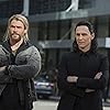 Tom Hiddleston and Chris Hemsworth in Thor: Ragnarok (2017)