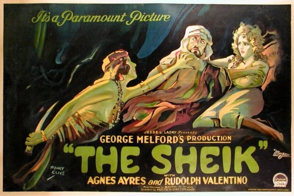 Agnes Ayres, Natacha Rambova, and George Waggner in The Sheik (1921)