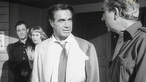 Roland Bartrop, Tommy Duggan, Charles Korvin, and Felicity Young in Interpol Calling (1959)