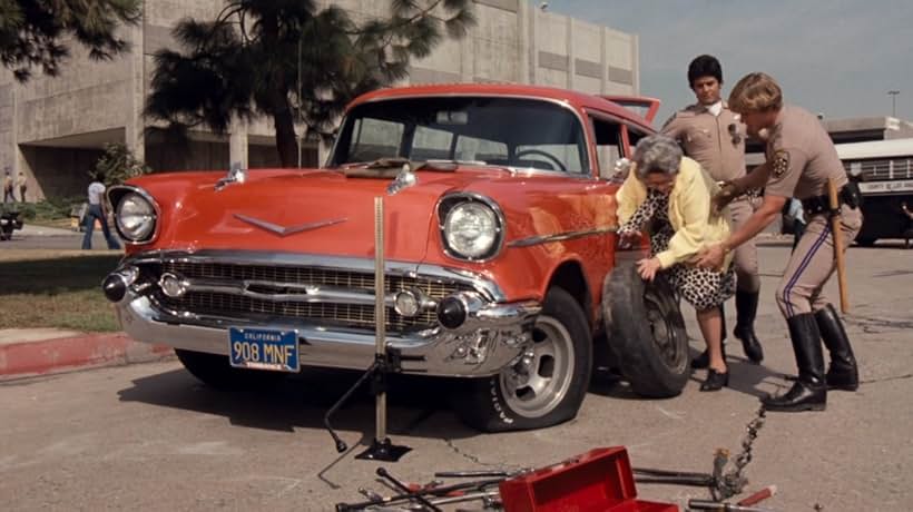 Erik Estrada, Florence Halop, and Larry Wilcox in Highway Robbery (1977)