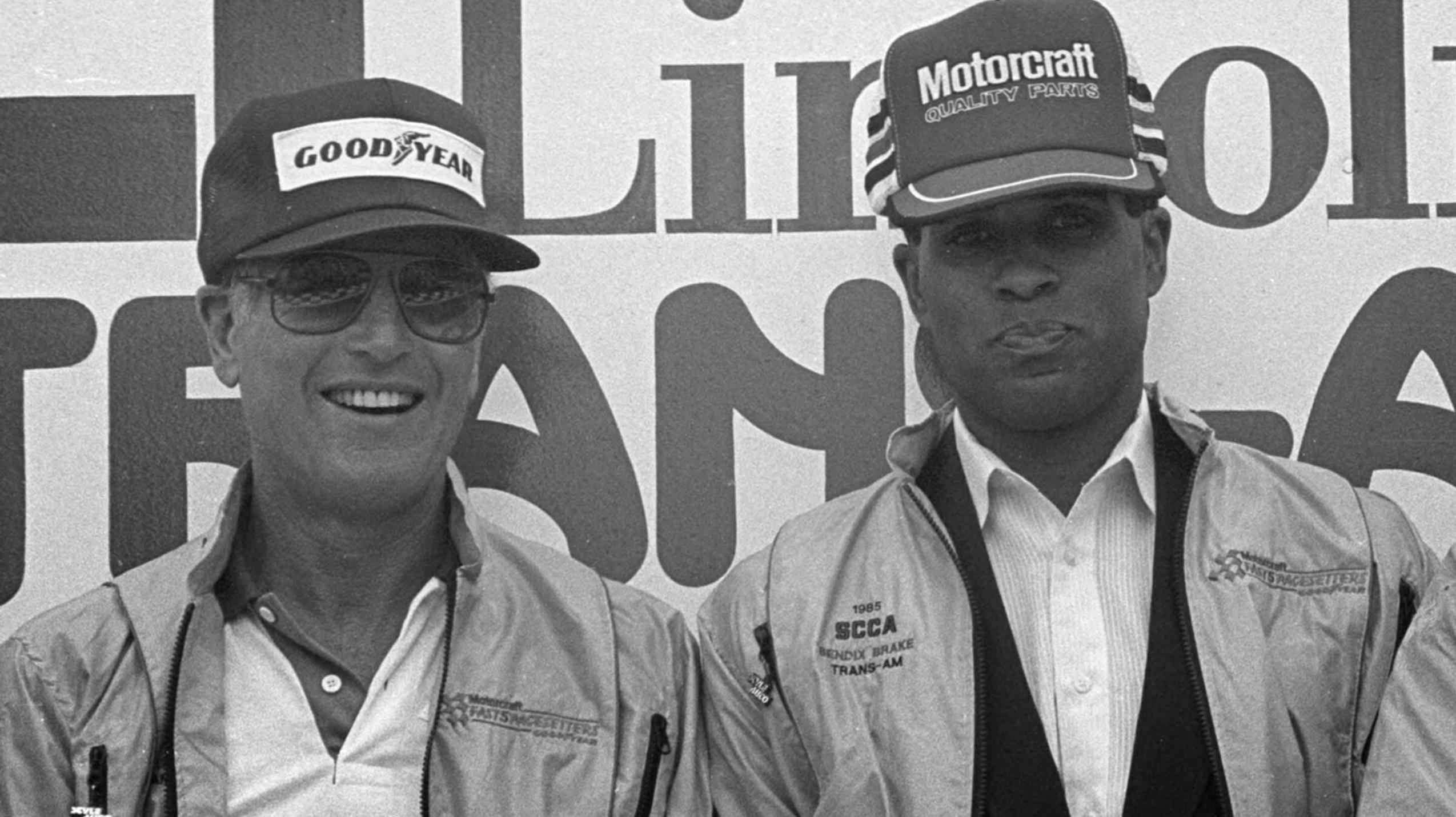 Paul Newman and Willy T. Ribbs in Uppity: The Willy T. Ribbs Story (2020)