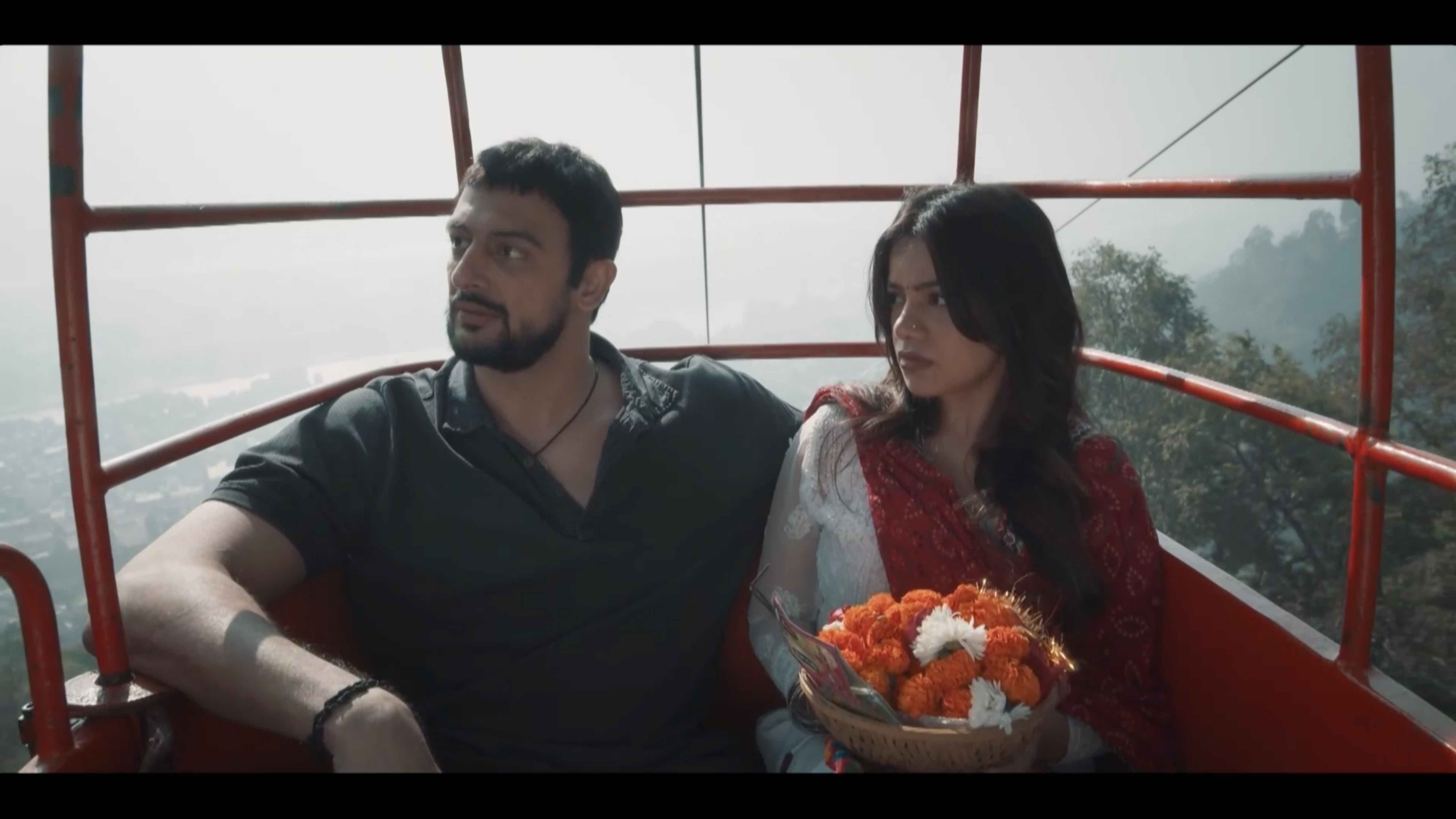 Arunoday Singh and Nidhi Singh in Apharan (2018)