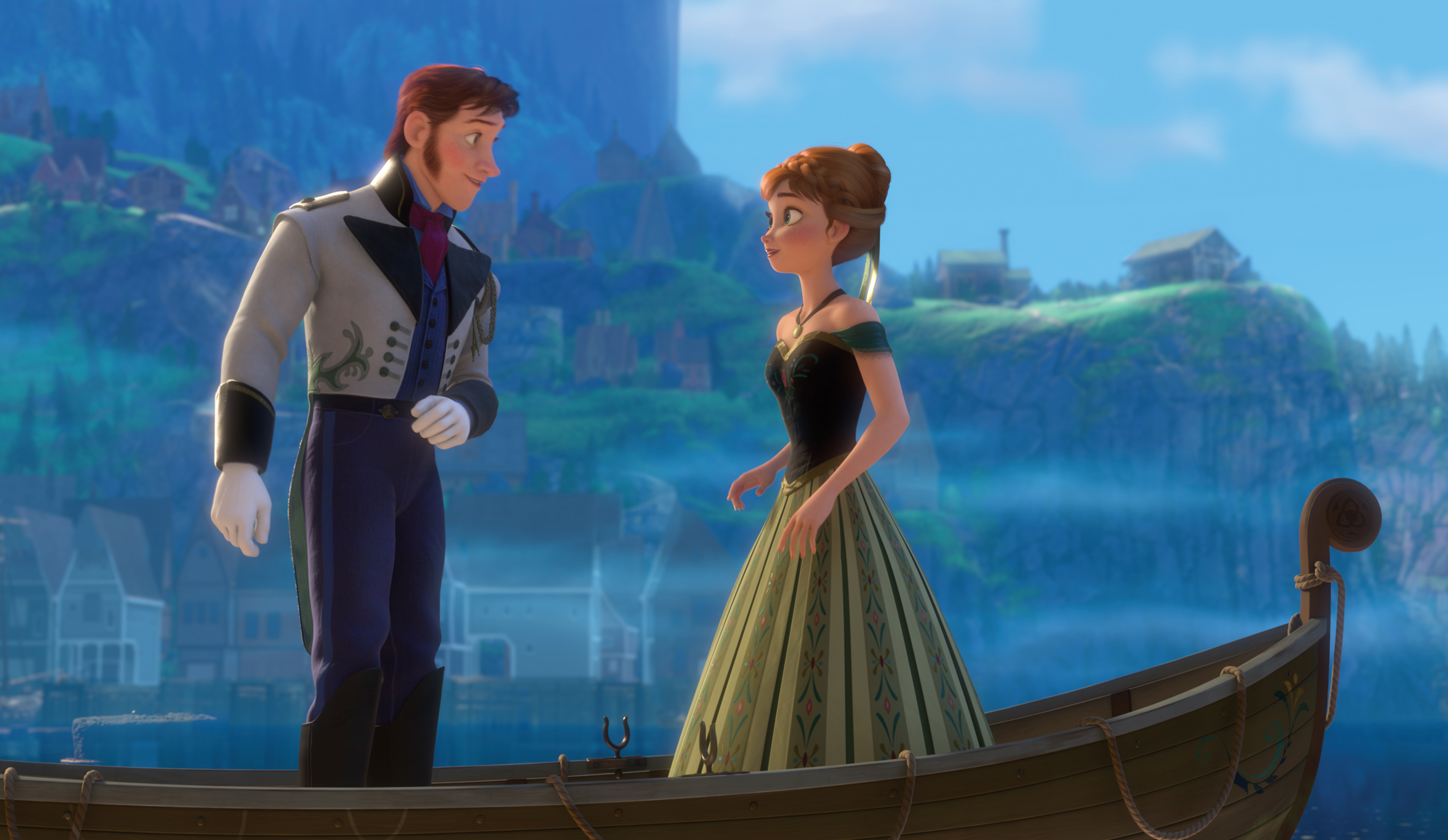 Kristen Bell and Santino Fontana in Frozen (2013)