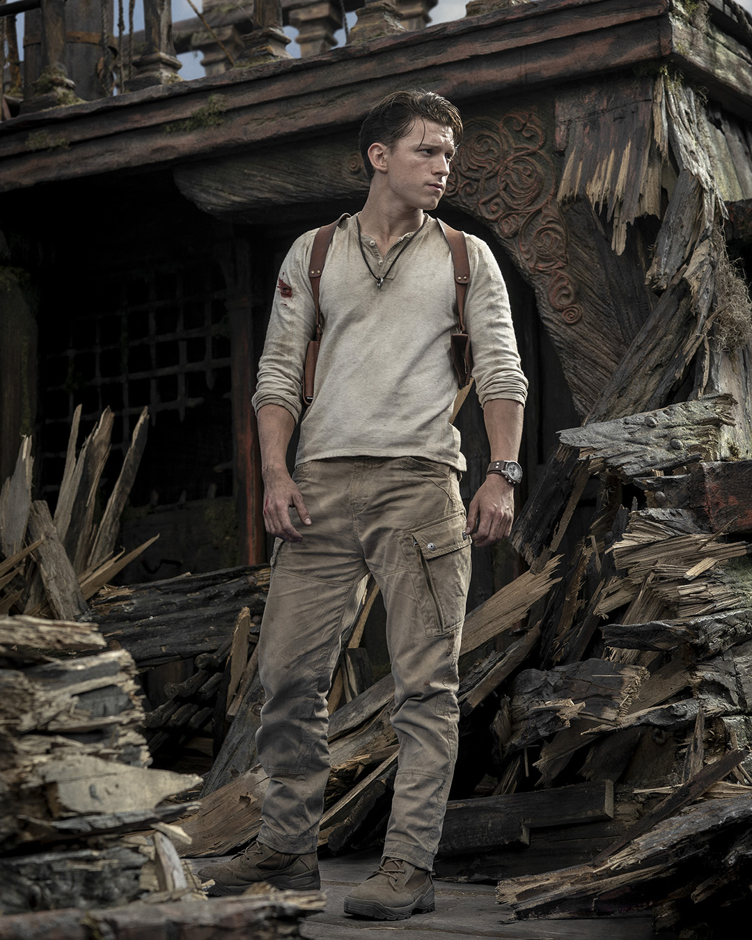 Tom Holland in Uncharted (2022)