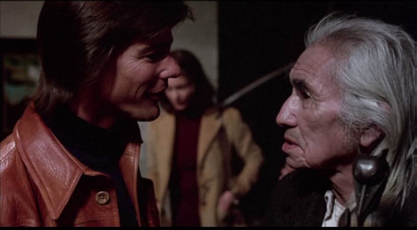 Jan-Michael Vincent and Chief Dan George in Shadow of the Hawk (1976)