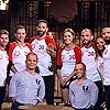 André Bouchet, Géraldine Lapalus, Mourad Ameur, Anthony Laborde, Moïse Santamaria, Marine Lorphelin, Adil Rami, Benoît Dubois, and Maëva Coucke in Fort Boyard (1990)