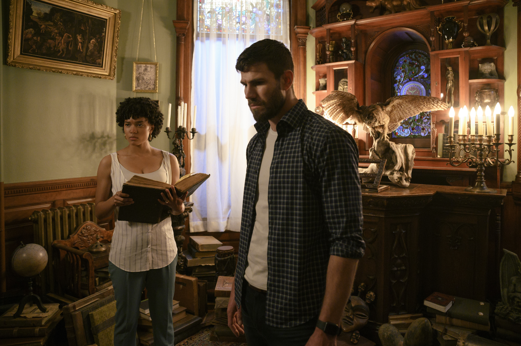 Austin Stowell and Briana Middleton in The Inheritance (2024)