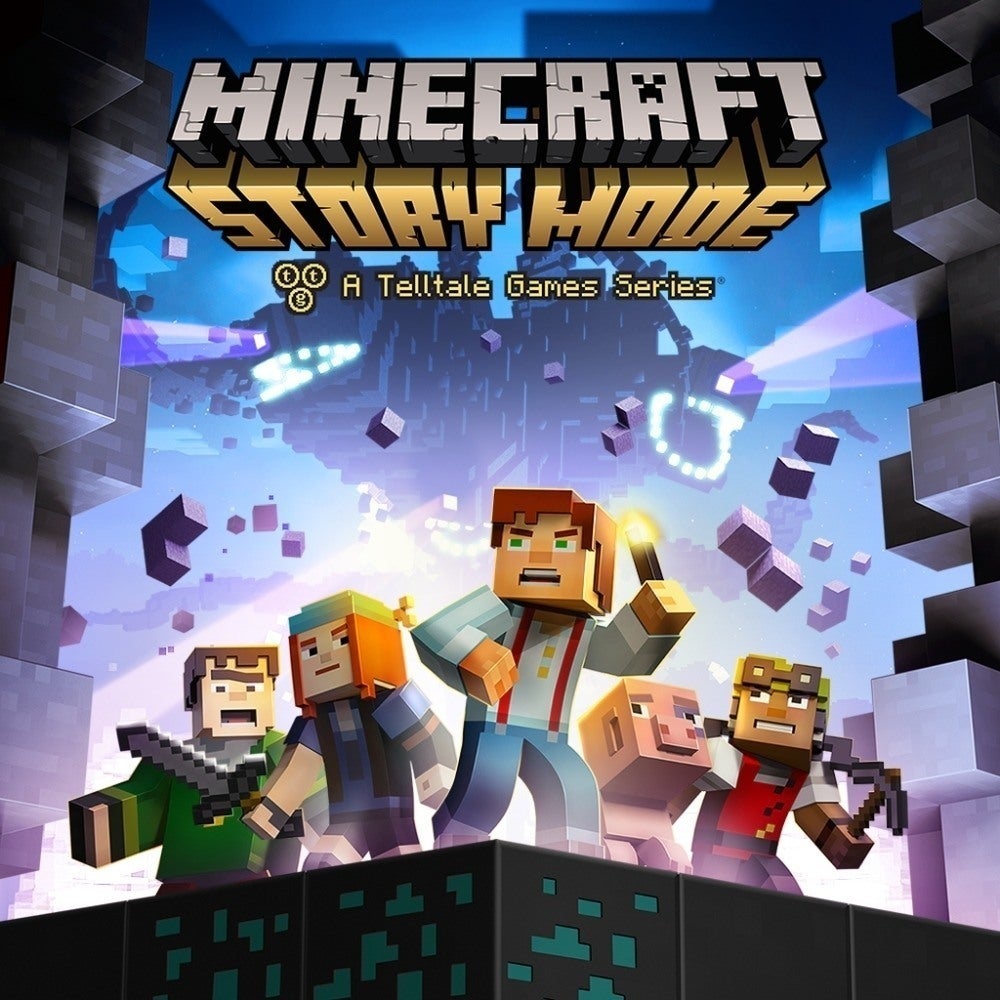 Ashley Johnson, Patton Oswalt, Brian Posehn, and Catherine Taber in Minecraft: Story Mode (2016)